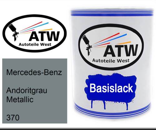 Mercedes-Benz, Andoritgrau Metallic, 370: 1L Lackdose, von ATW Autoteile West.